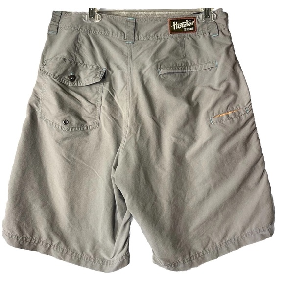 Howler Brothers Horizon Hybrid Shorts Men Sz 34 9” Grey Nylon Ripstop Pockets - Picture 1 of 15